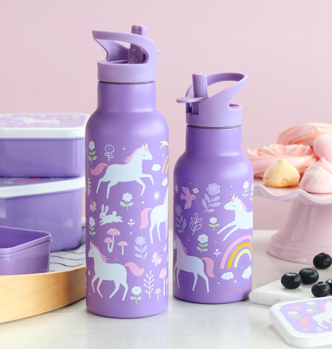 Botella de agua o bebida de acero inoxidable para niños: Unicorn dreams