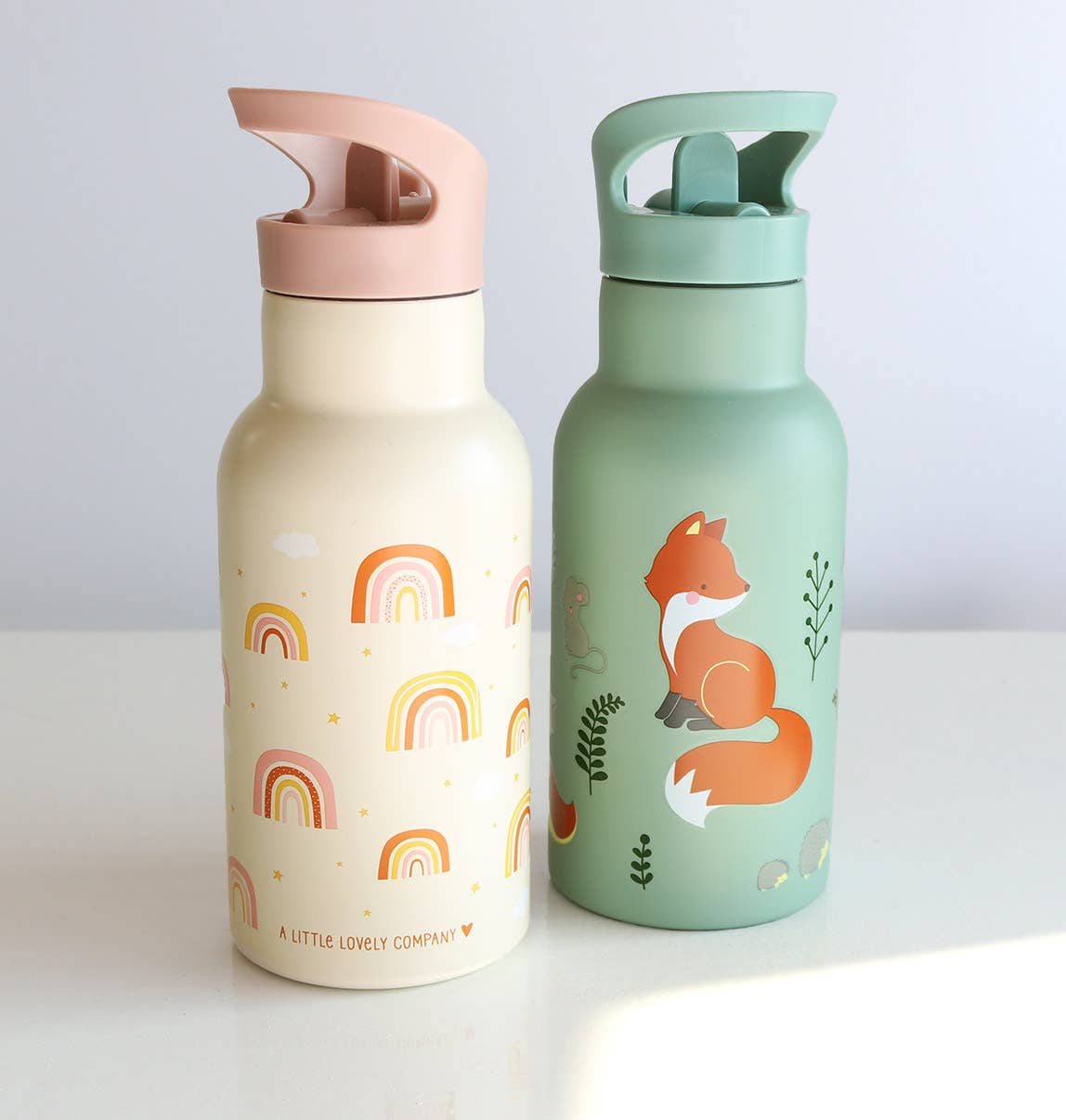 Botella de agua y bebida de acero inoxidable para niños: Forest friends