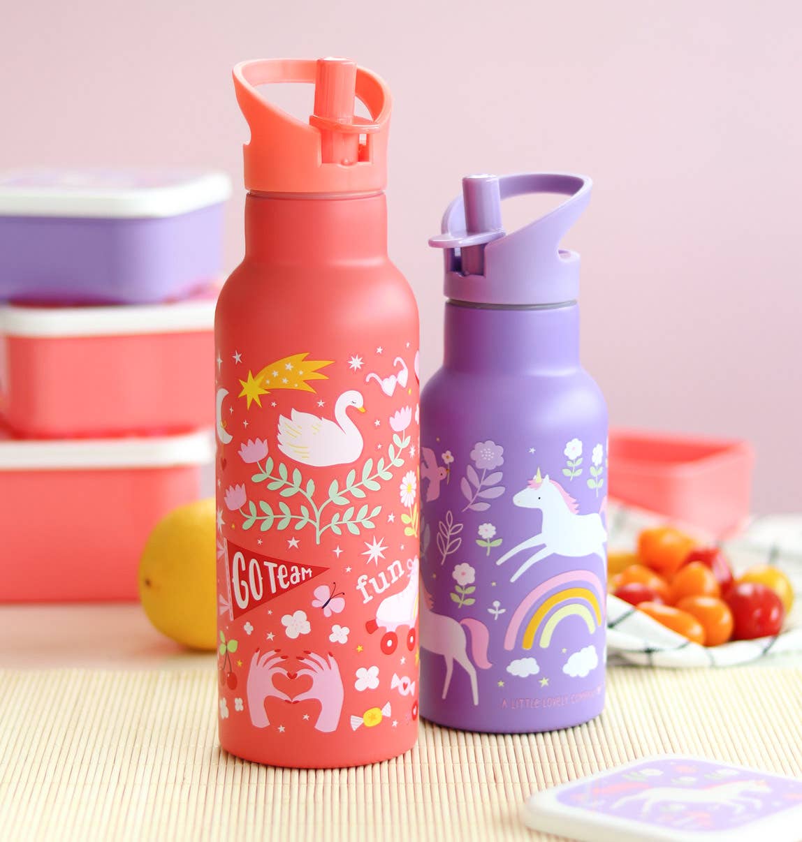 Botella de agua o bebida de acero inoxidable para niños: Unicorn dreams