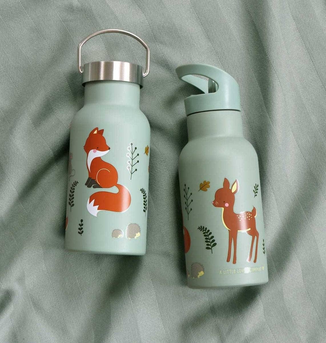 Botella de agua y bebida de acero inoxidable para niños: Forest friends