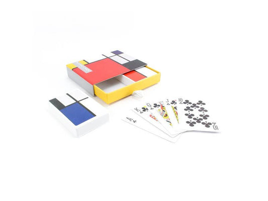 2 juegos de cartas en caja de regalo, Mondrian