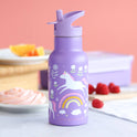 Botella de agua o bebida de acero inoxidable para niños: Unicorn dreams