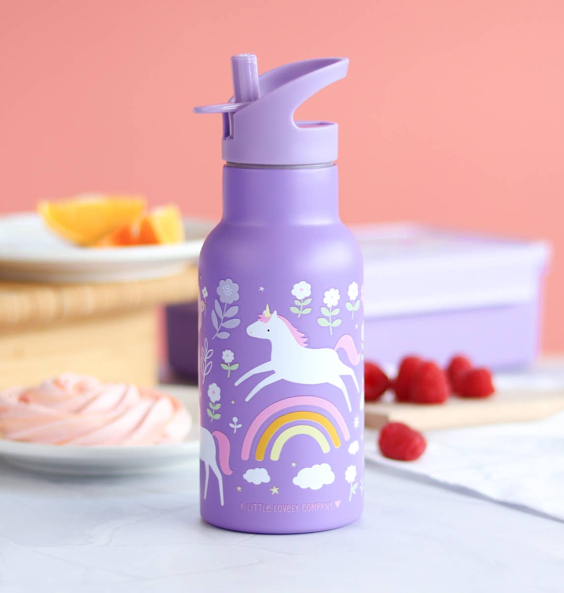 Botella de agua o bebida de acero inoxidable para niños: Unicorn dreams