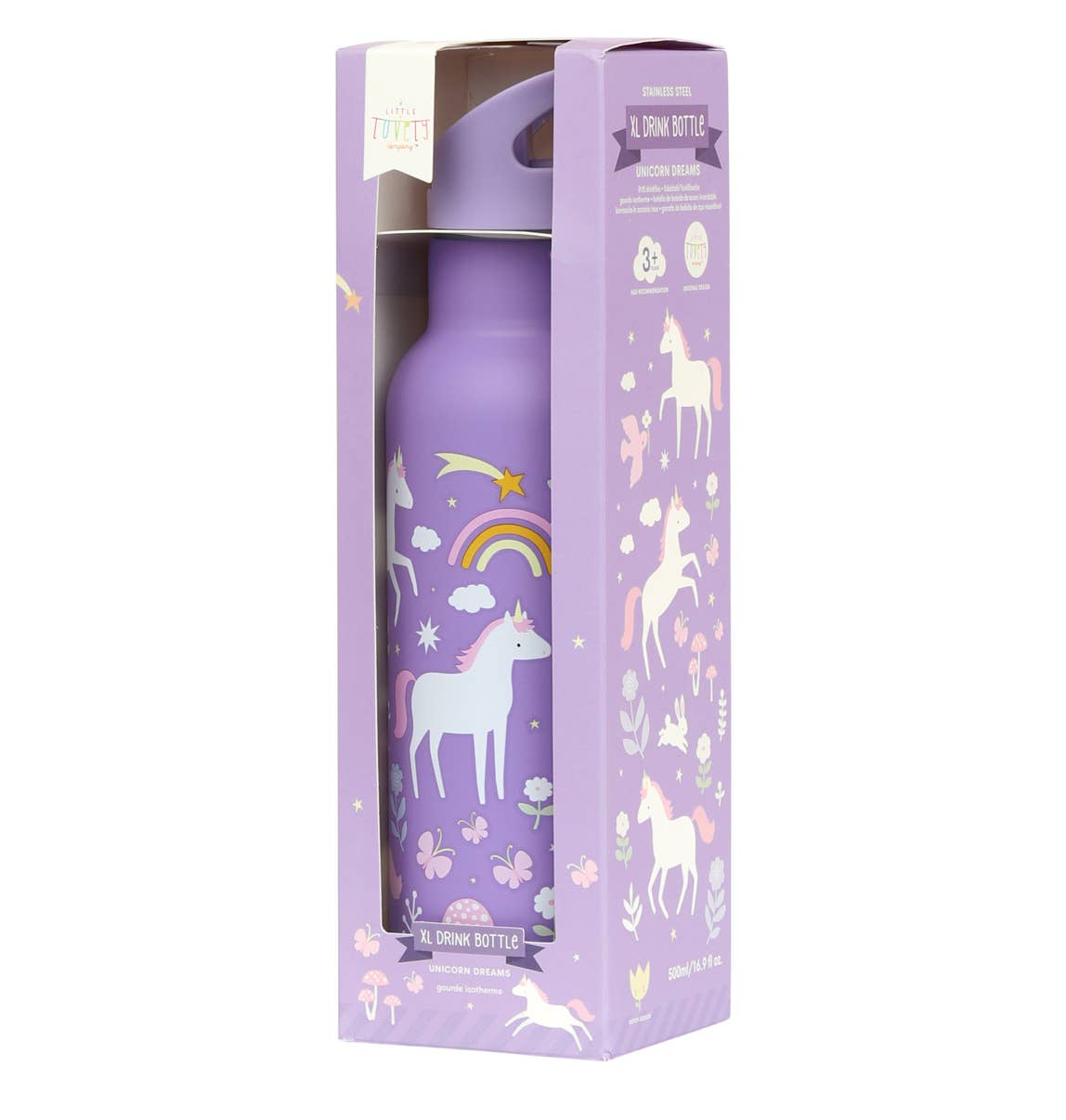 Botella de agua o bebida de acero inoxidable XL: Unicorn dreams