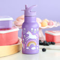 Botella de agua o bebida de acero inoxidable para niños: Unicorn dreams