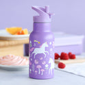 Botella de agua o bebida de acero inoxidable para niños: Unicorn dreams