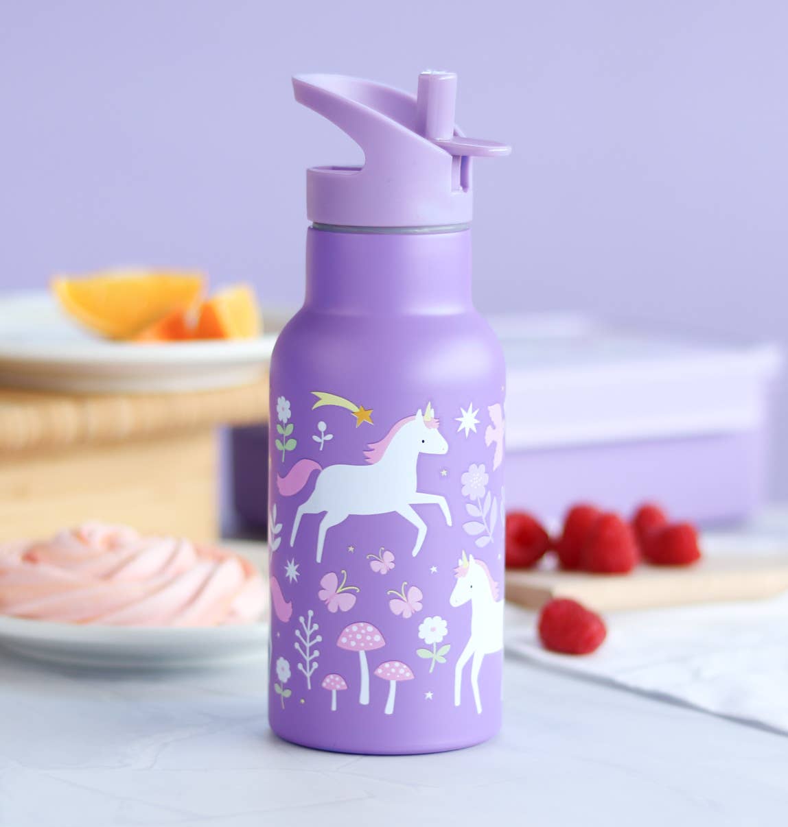 Botella de agua o bebida de acero inoxidable para niños: Unicorn dreams